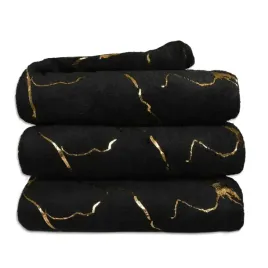 koc-marmurek-miekki-pluszowy-zloty-wzor-200x160cm-czarny