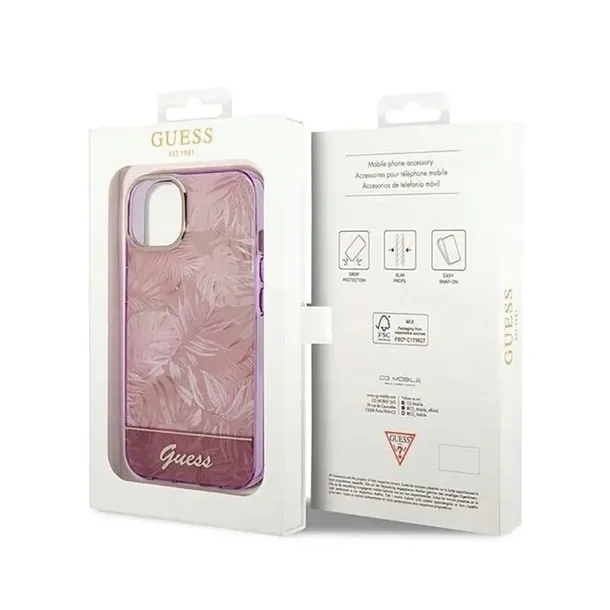 guess-jungle-case-etui-iphone-14-plus-rozowy-funkcje-ladowanie-indukcyjne-pochlanianie-wstrzasow
