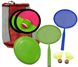 enero-toys-zestaw-gier-plazowych-3w1-badminton-catch-ball-frisbee