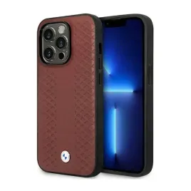 bmw-leather-diamond-pattern-magsafe-etui-iphone-14-pro-burgundowy