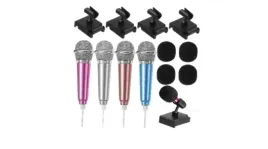 zestaw-4-sztuk-malych-mikrofonow-kolorowych-z-podstawkami-i-oslony