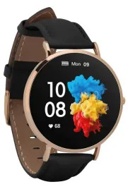 smartwatch-garett-verona-zloty-zegarek-damski-skorzany-pasek