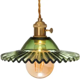 lampa-wiszaca-szklana-plaska-balerina-zielona