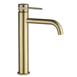 bateria-umywalkowa-stojaca-wysoka-zlota-szczotkowana-lungo-grip-gold-brush