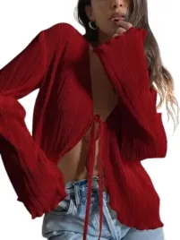 shein-czerwona-bluzka-dopasowana-z-falowanymi-rekawami-wiazana-xl-1eo