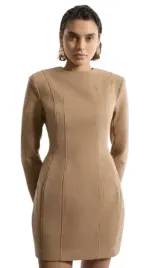 karen-millen-petite-sukienka-damska-brazowa-z-dlugim-rekawem-s-b1g