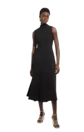 karen-millen-czarna-sukienka-midi-z-wysokim-golfem-petite-38-b1f
