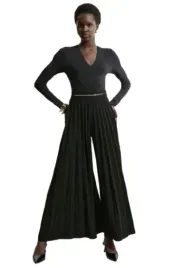 karen-millen-czarna-spodnica-plisowana-z-wysokim-stanem-36-b1f