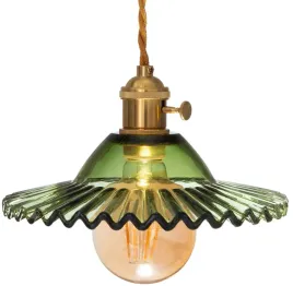 lampa-wiszaca-szklana-plaska-balerina-zielona