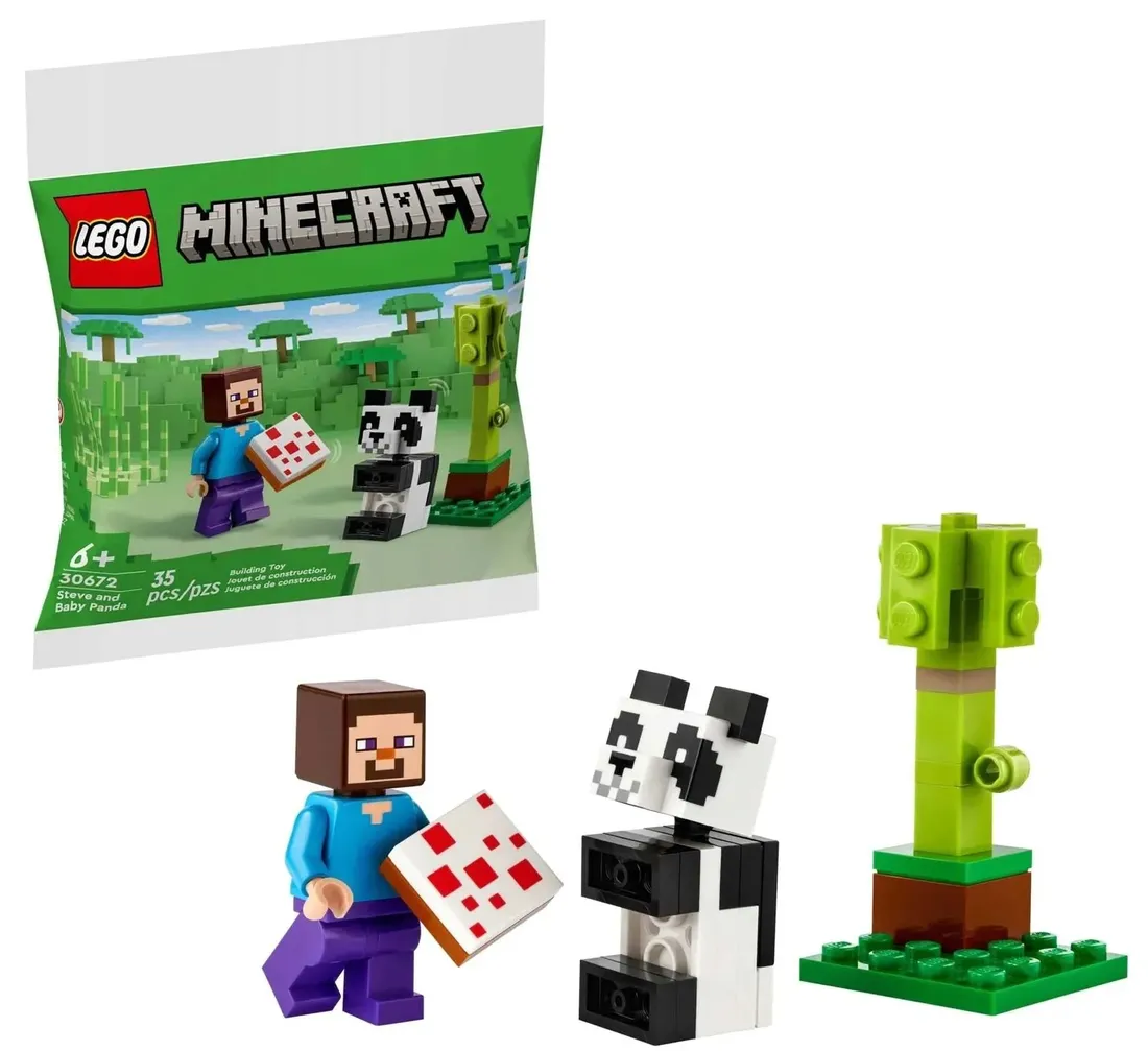 lego-minecraft-steve-i-mala-panda-stan-nowy