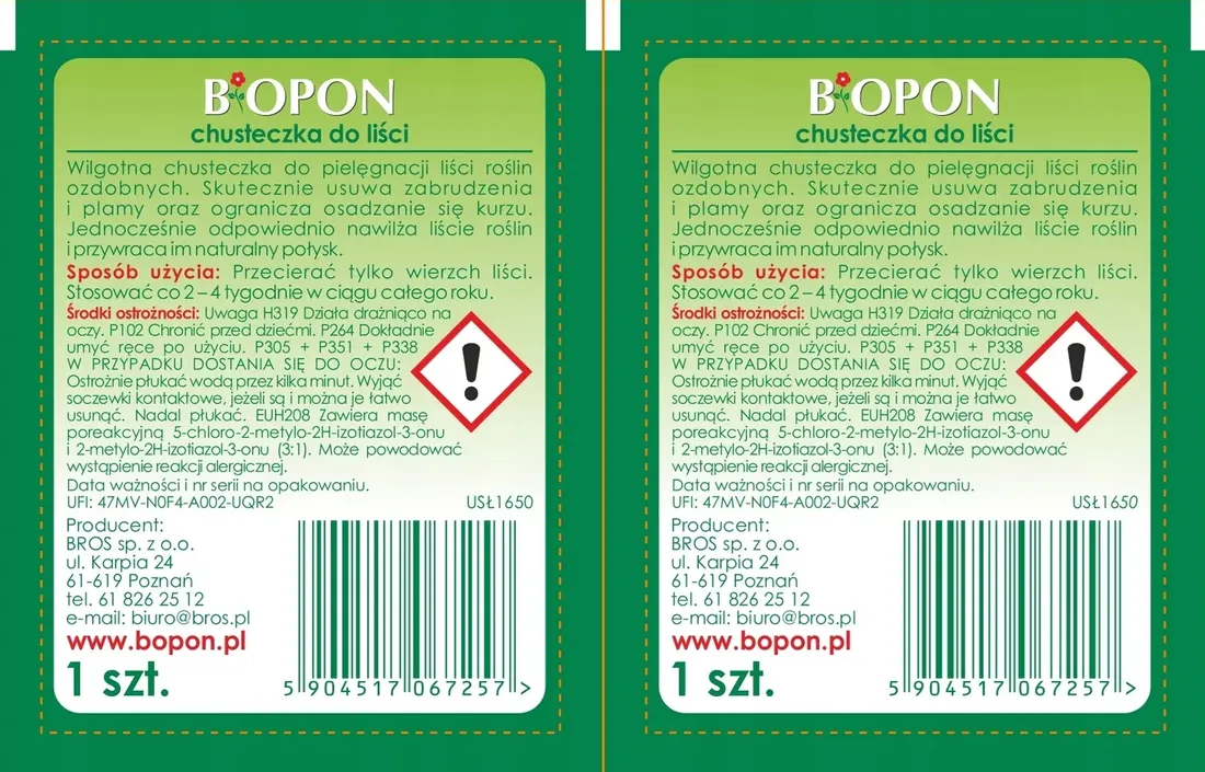 bopon-chusteczka-do-lisci-1-szt-stan-nowy