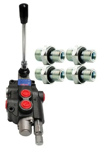 Rozdzielacz hydrauliczny 1 sekcyjny 40l 01P40 + nyple przyłączeniowe zestaw