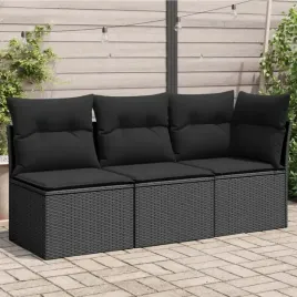 vidaxl-sofa-ogrodowa-z-poduszkami-3-osobowa-czarna-polirattan