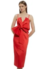 karen-millen-tall-czerwona-sukienka-midi-z-kokarda-na-ramiaczkach-36-b1f