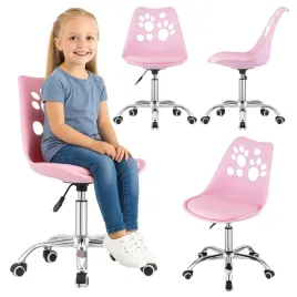 krzeslo-print-rozowe-ekoskora-obrotowe-chromowana-podstawa