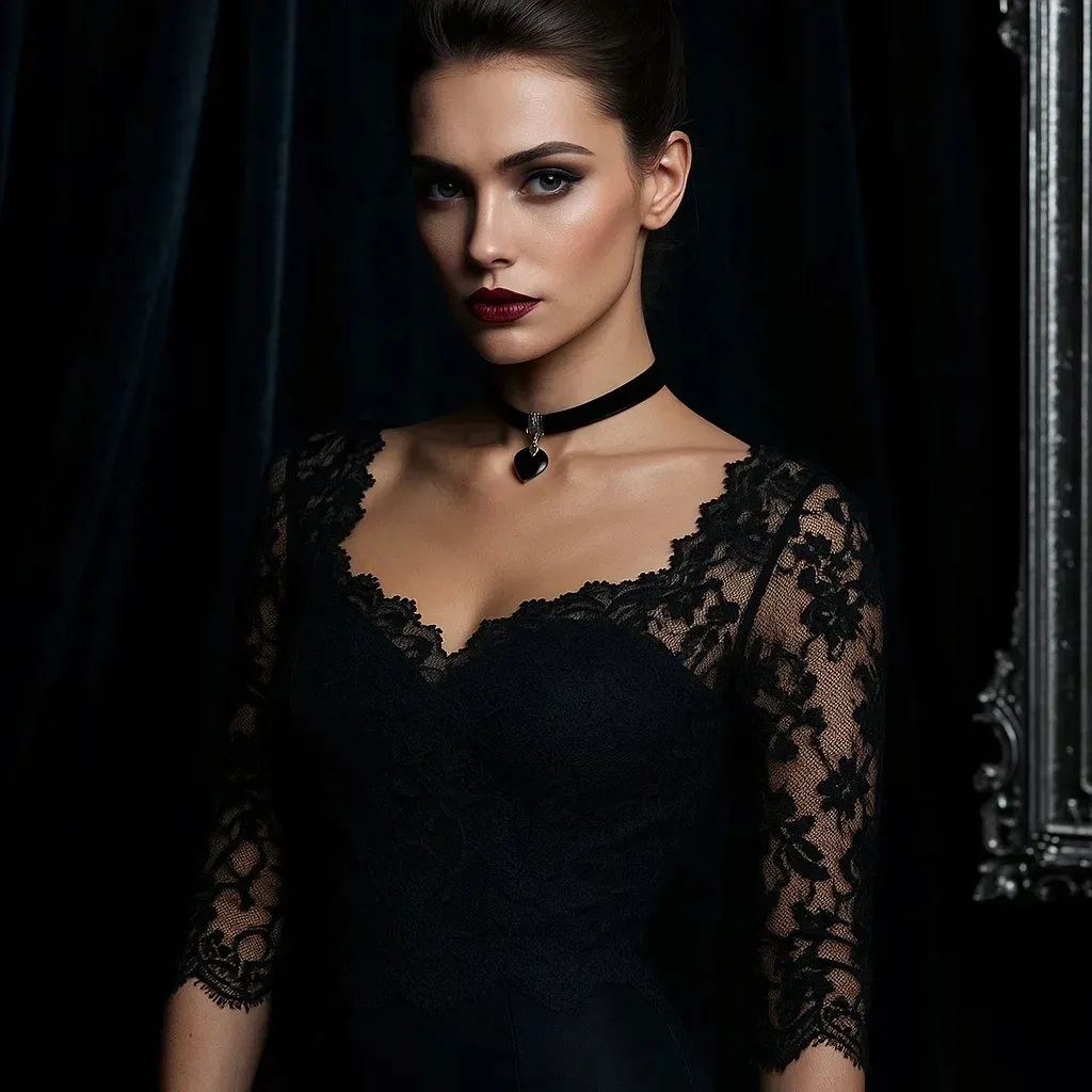 naszyjnik-serce-choker-czarny-gotycki
