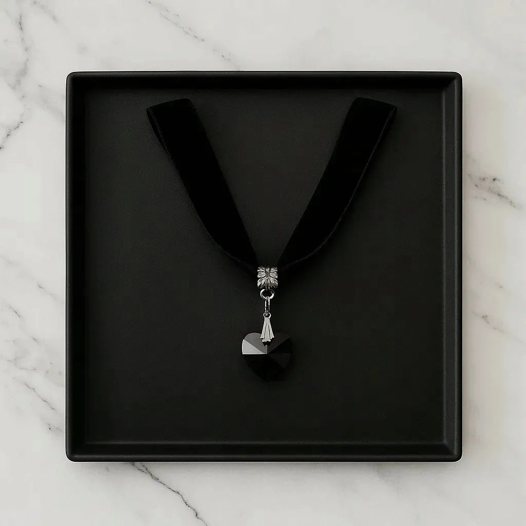 naszyjnik-serce-choker-czarny-gotycki-stan-nowy
