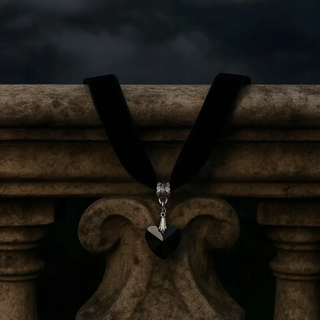 naszyjnik-serce-choker-czarny-gotycki