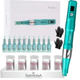 dr-pen-derma-pen-ulitma-a6s-w-10x-kartridz-5x-ampulki-farmona-trycho