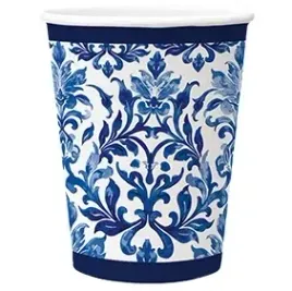 kubki-papierowe-8-szt-biale-mozaika-niebieska-250-ml-wakacje-kubeczki-grill