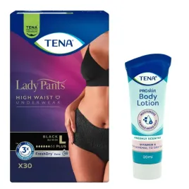 tena-lady-pants-plus-czarne-majtki-chlonne-l-bielizna-30szt-lotion-20ml