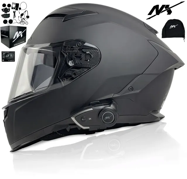 KASK MOTOCYKLOWY INTEGRALNY NX SPEED II r.L | INTERKOM W ZESTAWIE BLUETOOTH