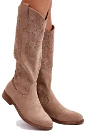 kozaki-damskie-bezowe-zamszowe-boho-kowbojki-azurowe-modne-hit-wygodne-40