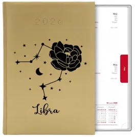kalendarz-ksiazkowy-zloty-a5-2026-prezent-dla-zodiakary-libra-waga-mix-wz