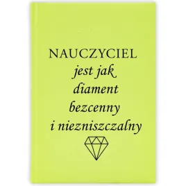 kalendarz-ksiazkowy-a5-2026-seledynowy-dla-nauczyciela-jest-jak-diament-wz