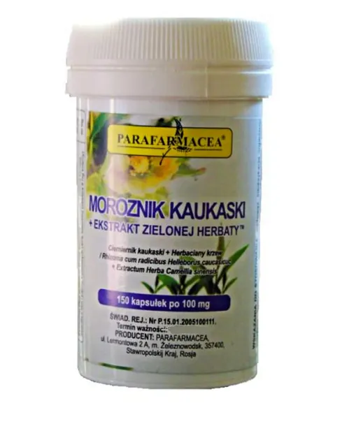 Moroznik Kaukaski + ekstrakt zielonej herbaty odchudzanie Parafarmacea