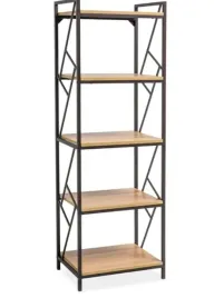 regal-wysoki-na-ksiazki-biurowy-tablo-r5-loft-dab-ciemny-braz-180x60x40-s