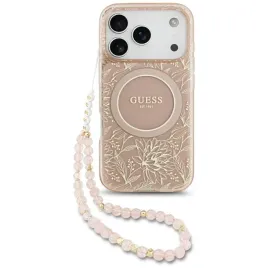 guess-iml-flowers-electro-pearl-strap-magsafe-etui-iphone-17-pro-rozowy