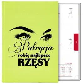 kalendarz-seledynowy-a5-2026-prezent-dla-stylistki-rzes-personalizowany-wz