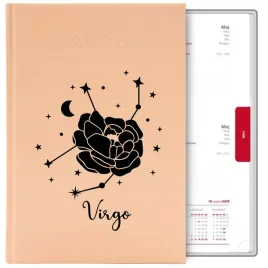 kalendarz-brzoskwiniowy-a5-2026-prezent-dla-zodiakary-virgo-panna-mix-wzory