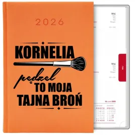 kalendarz-pomaranczowy-a5-2026-prezent-dla-wizazystki-personalizowany-wzory
