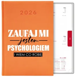 kalendarz-pomaranczowy-a5-2026-prezent-dla-psychologa-zafuaj-mi-mix-wzory