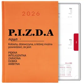 kalendarz-pomarancz-a5-2026-prezent-p-i-z-d-a-akronim-zabawny-smieszny-wz
