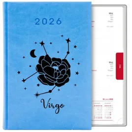 kalendarz-ksiazkowy-blekitny-a5-2026-prezent-dla-zodiakary-virgo-panna-wz