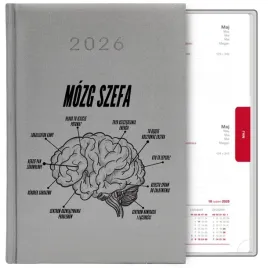 kalendarz-ksiazkowy-srebrny-a5-2026-prezent-dla-szefa-mozg-szefa-zabawny-wz