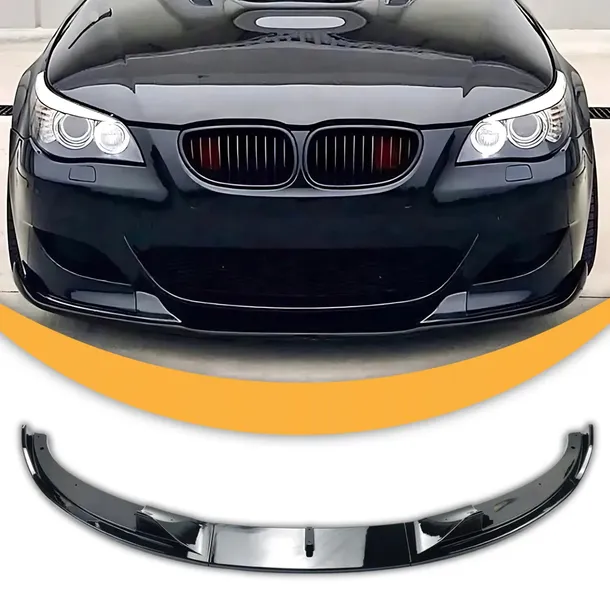 Dokładka Zderzaka M5 Style BMW E60 E61 Splitter Czarny Połysk M Przedniego