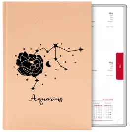 kalendarz-brzoskwiniowy-a5-2026-prezent-dla-zodiakary-aquarius-wodnik-wzory