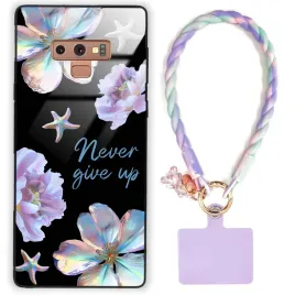 etui-do-samsung-note-9-case-polysk-kwiaty-or-urocza-smycz-fiolet-pastel-wzor