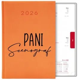 kalendarz-ksiazkowy-pomaranczowy-a5-2026-prezent-dla-pani-scenograf-mix-wz