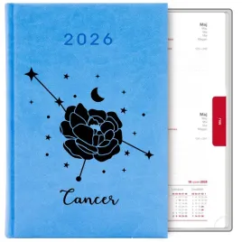 kalendarz-ksiazkowy-blekitny-a5-2026-prezent-dla-zodiakary-cancer-rak-wzory