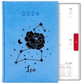 kalendarz-ksiazkowy-blekitny-a5-2026-prezent-dla-zodiakary-leo-lew-mix-wz