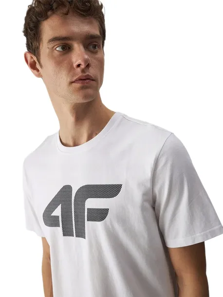 KOSZULKA MĘSKA 4F GŁADKA TSHIRT BAWEŁNA BIAŁA PREZENT 1844 10S r. XXL