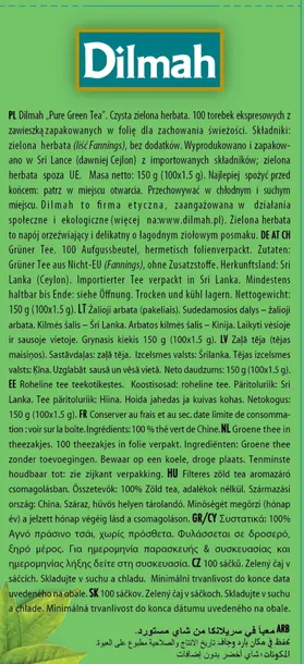 herbata-dilmah-pure-green-tea-100tb-waga-150-g
