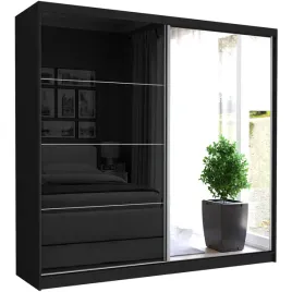 szafa-przesuwna-selvio-iii-233-cm-z-lustrem-i-czarny-polpolysk