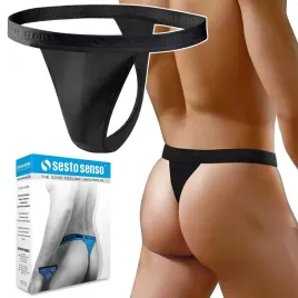 stringi-meskie-sesto-senso-stm01-wygodne-odkrywajace-majtki-czarne-xl