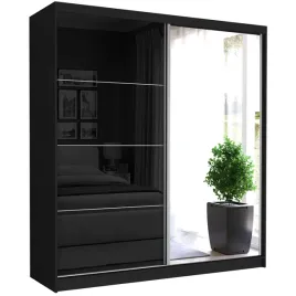 szafa-przesuwna-tivaro-iii-203-cm-z-lustrem-i-czarny-polpolysk
